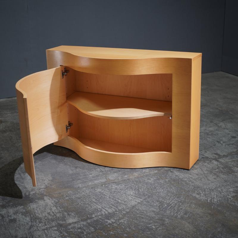 British Oak Wave Sideboard by Tom Schneider
