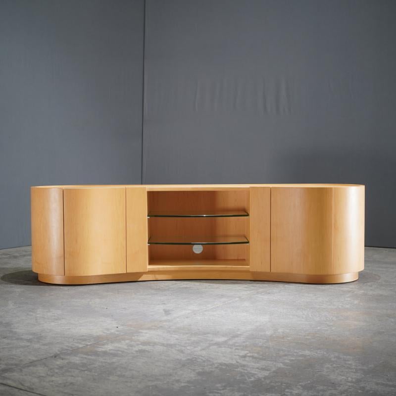 Oak Wave Sideboard by Tom Schneider In Good Condition In Basildon, London