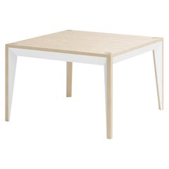 Oak White MiMi Square Coffee Table by Miduny, Made in Italy