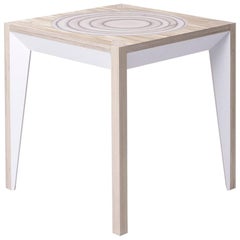 Oak White MiMi Stool by Miduny, Made in Italy