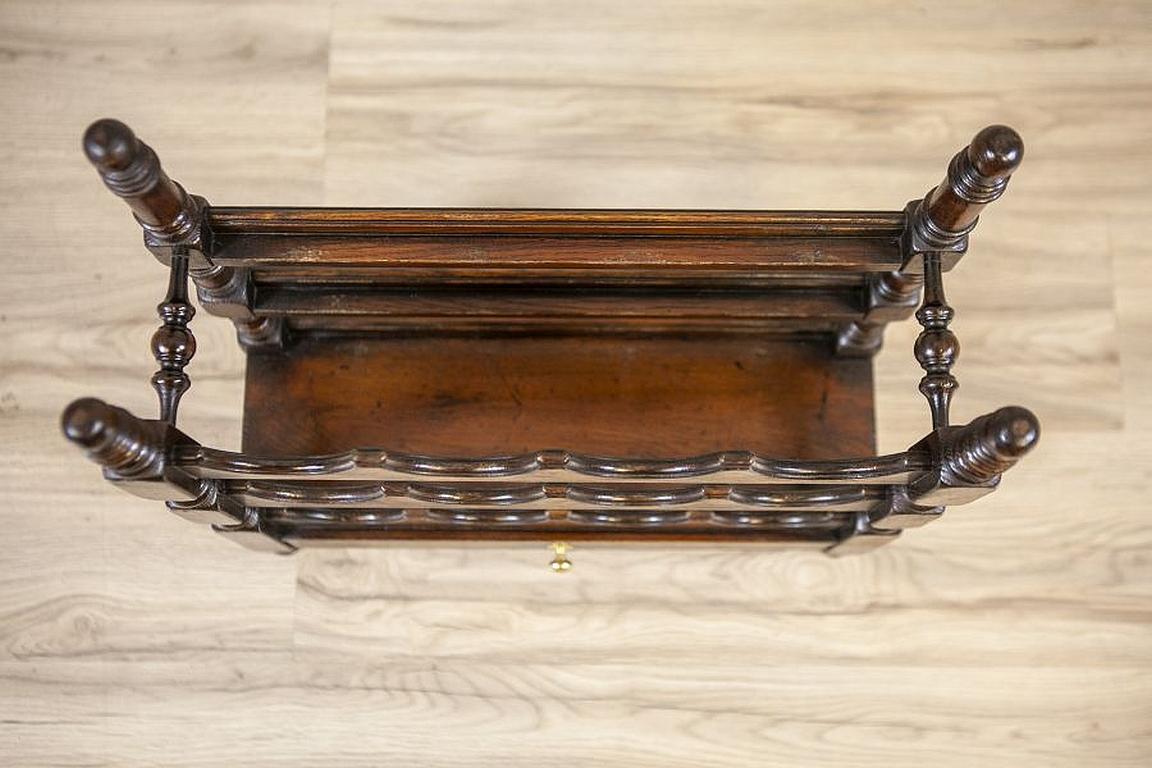 Oak Wine Rack from the Early 20th Century in Dark Brown For Sale 3