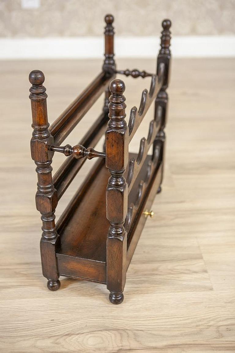 European Oak Wine Rack from the Early 20th Century in Dark Brown For Sale