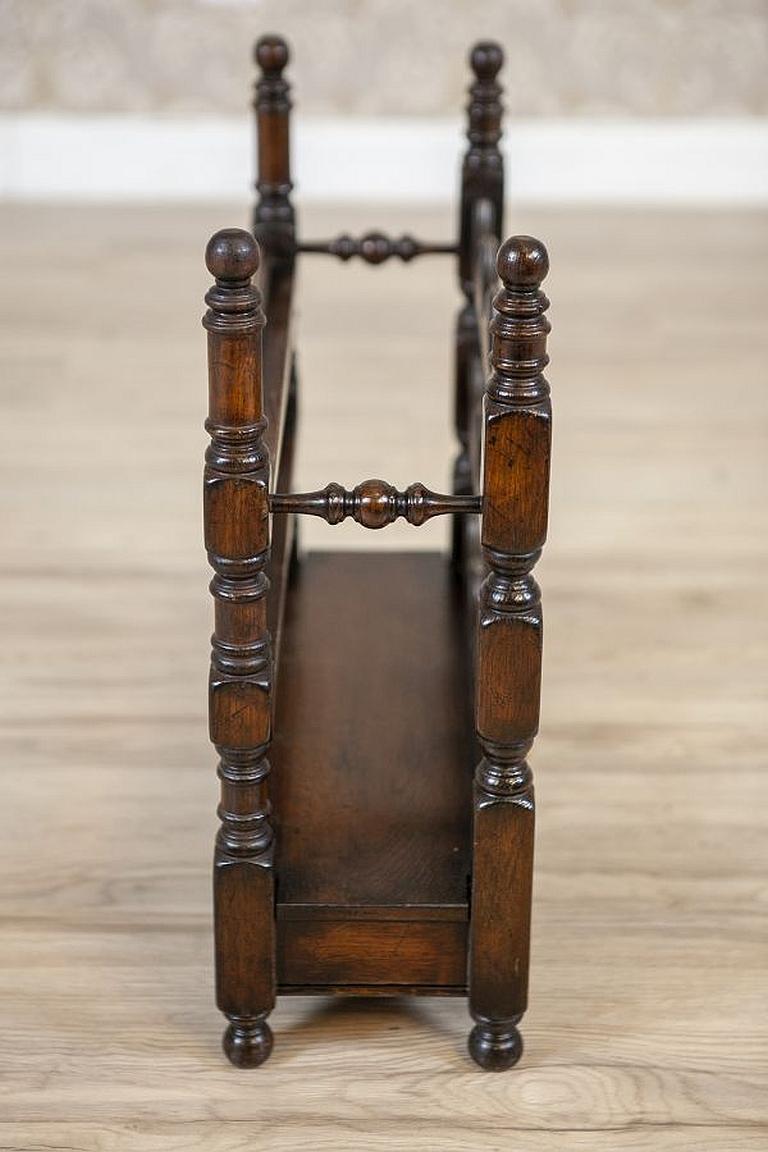 Oak Wine Rack from the Early 20th Century in Dark Brown In Good Condition For Sale In Opole, PL