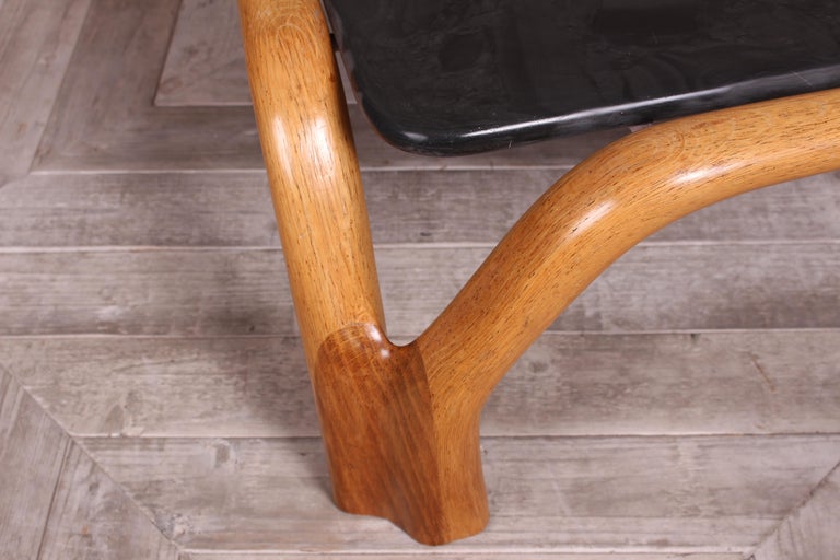 Oak Wishbone Oak and Marble Topped Coffee Table by Robin Williams