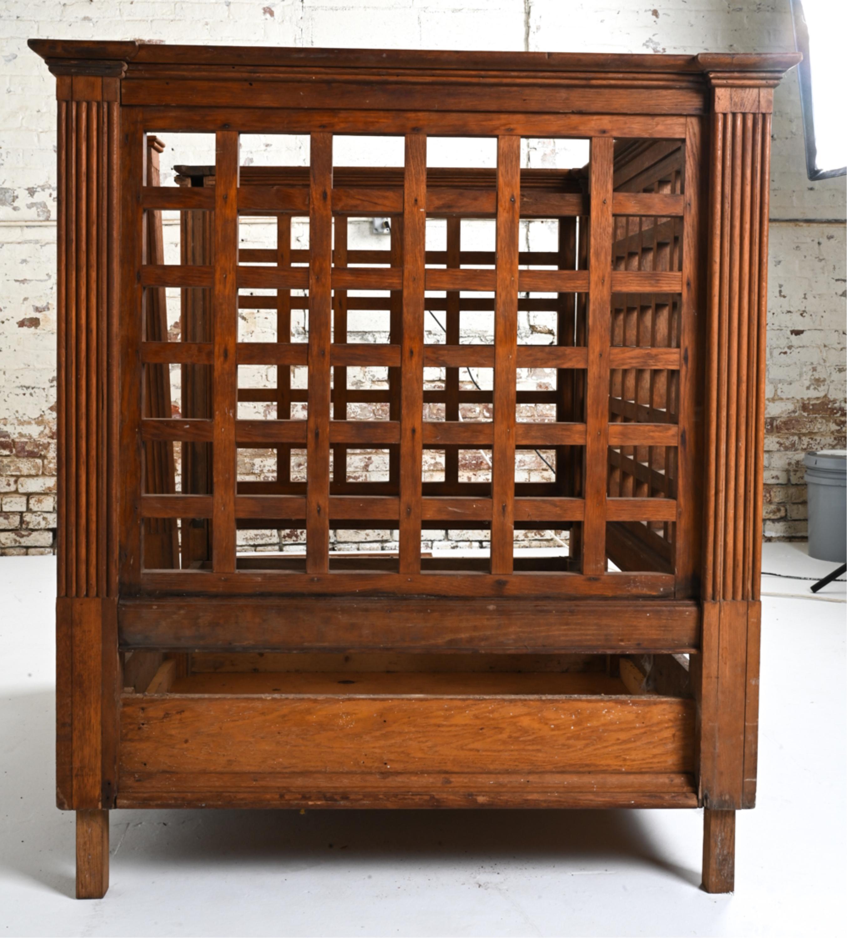 20th Century Oak Witness Box from a New England Courthouse, c. 1900 For Sale