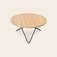 Oak Wood and Black Steel "O" Table by Ox Denmarq