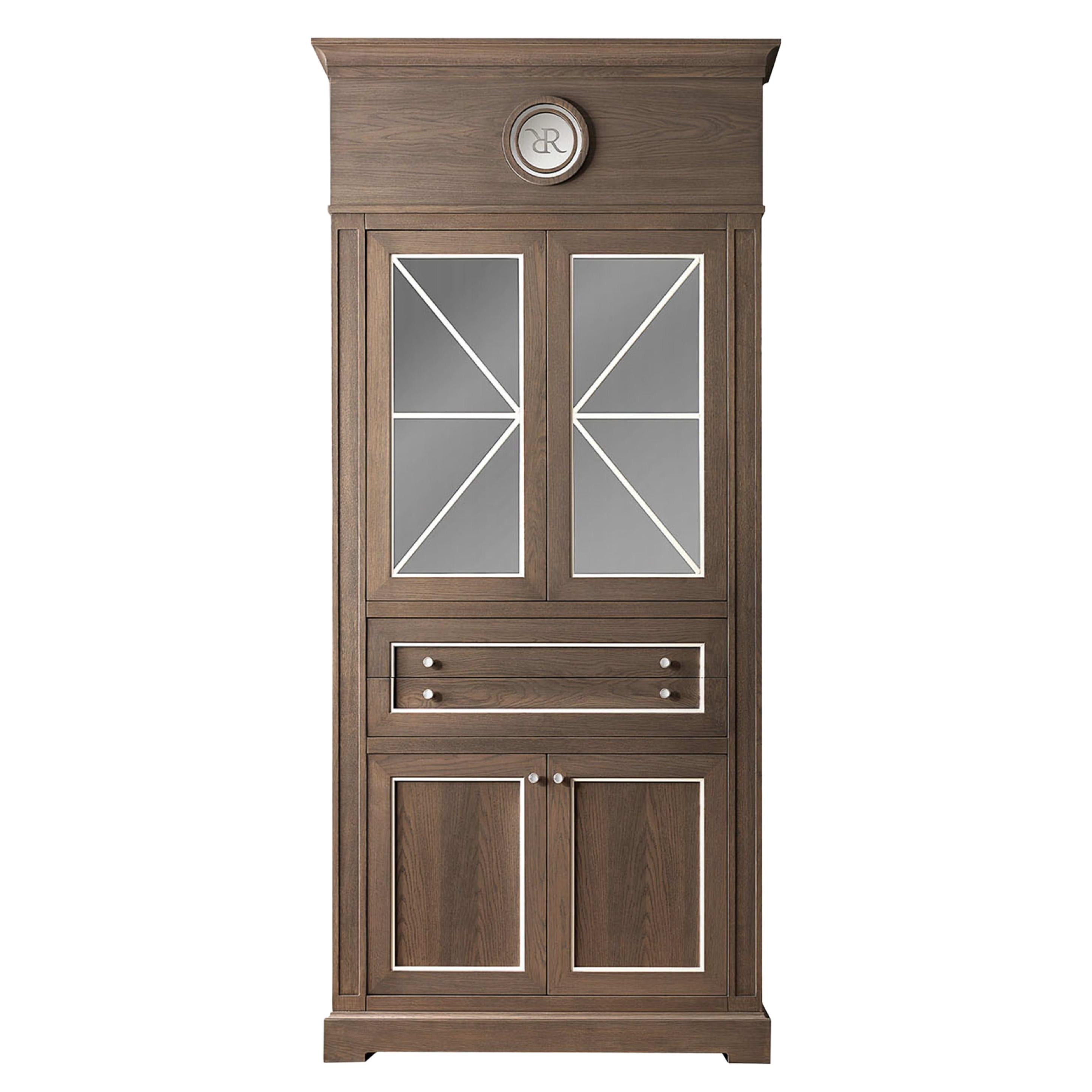 Oak Wood Armoire Cabinet  For Sale