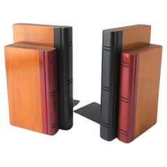 Serre-livres en Oak Wood, paire