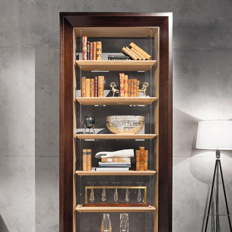 Utterly elegant in its clean and simple design, this gorgeous bookcase will make a statement in both classic and contemporary interiors alike. Handcrafted, it features a timeless allure rooted in its magnificent oak wood structure, enriched with