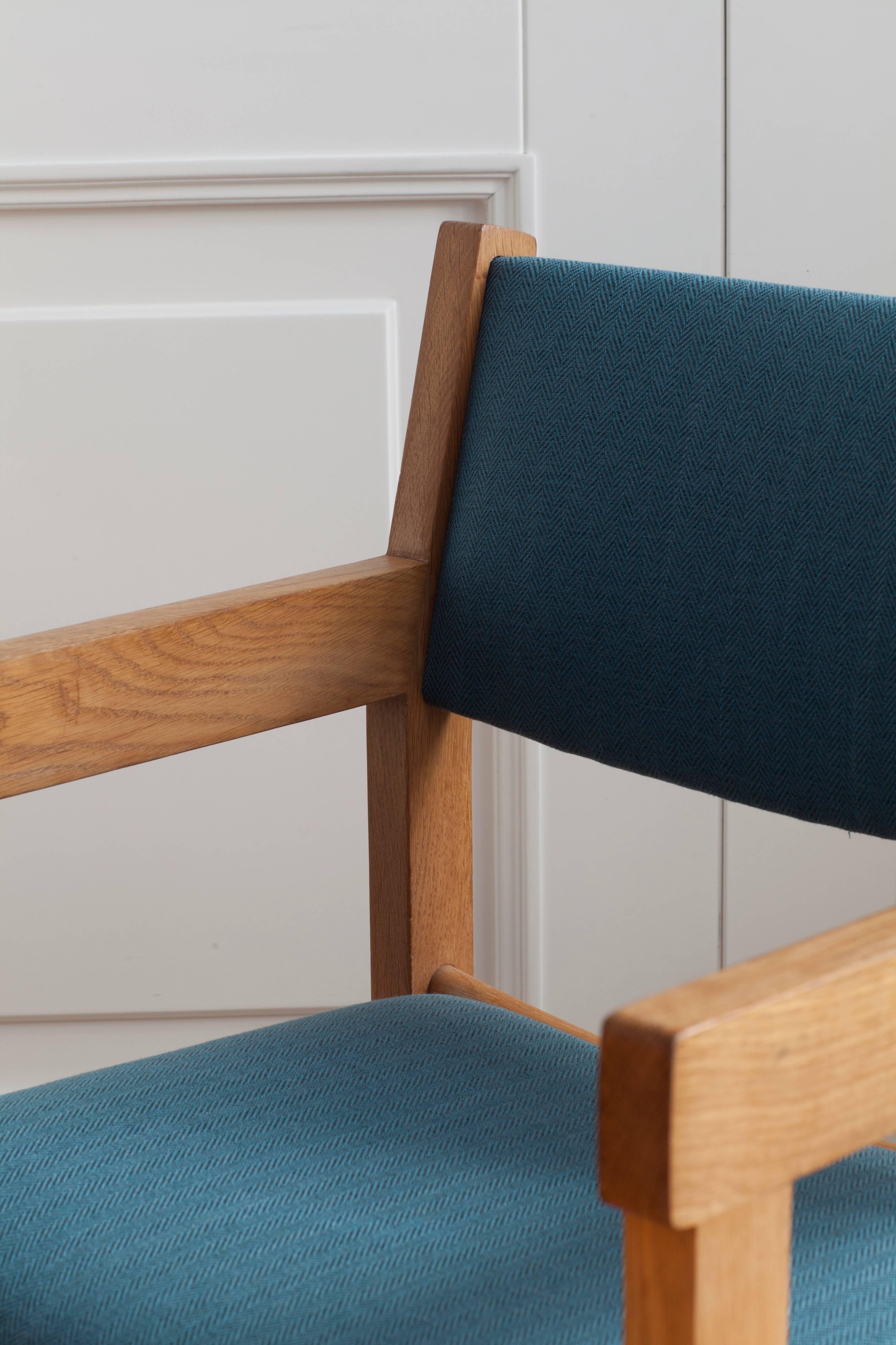 Danish Oak Wood Chair by Hans J. Wegner For Sale
