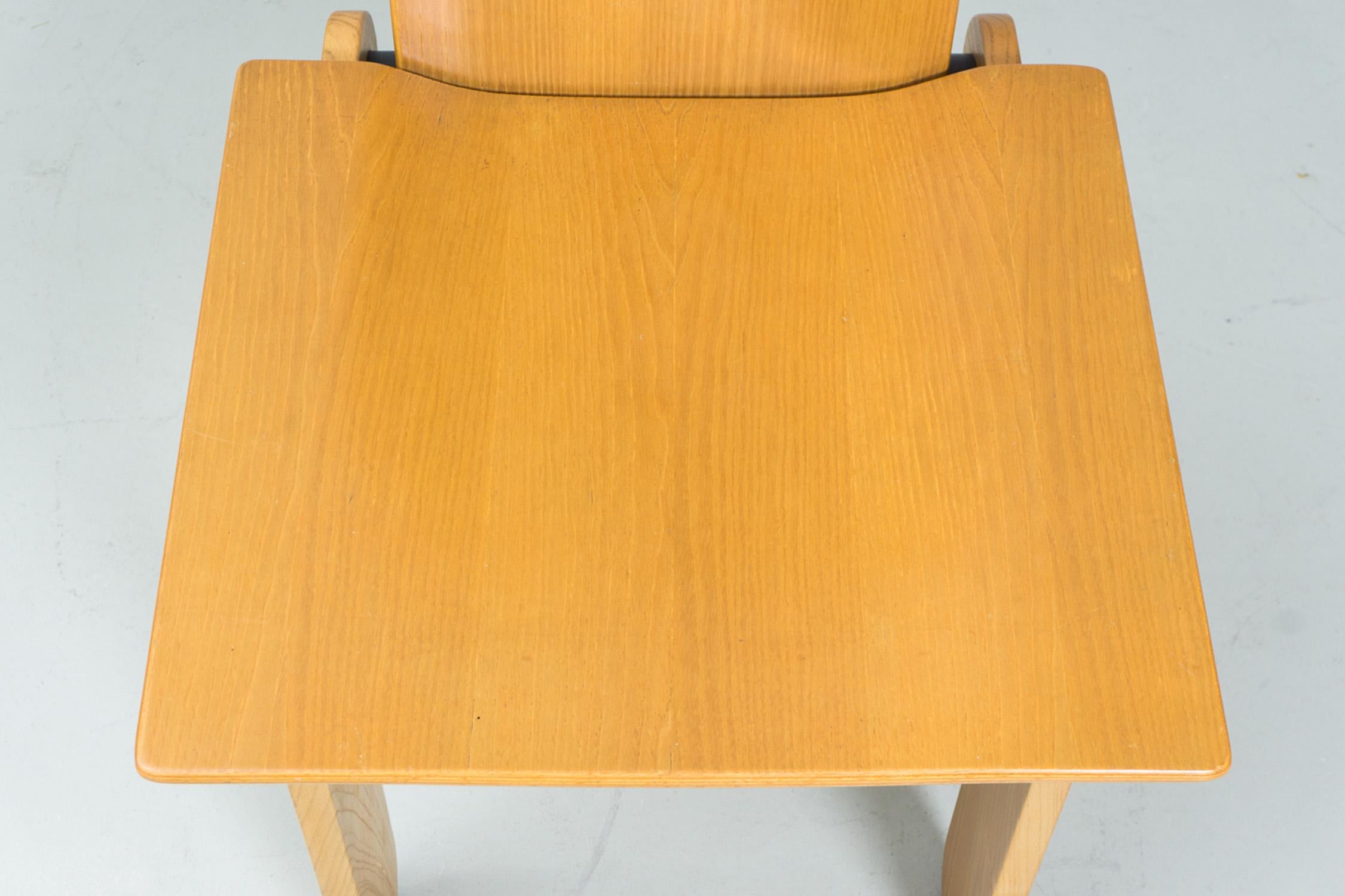 Oak Wood Chairs by Carlo Scarpa/ Gavina 1974 For Sale 2