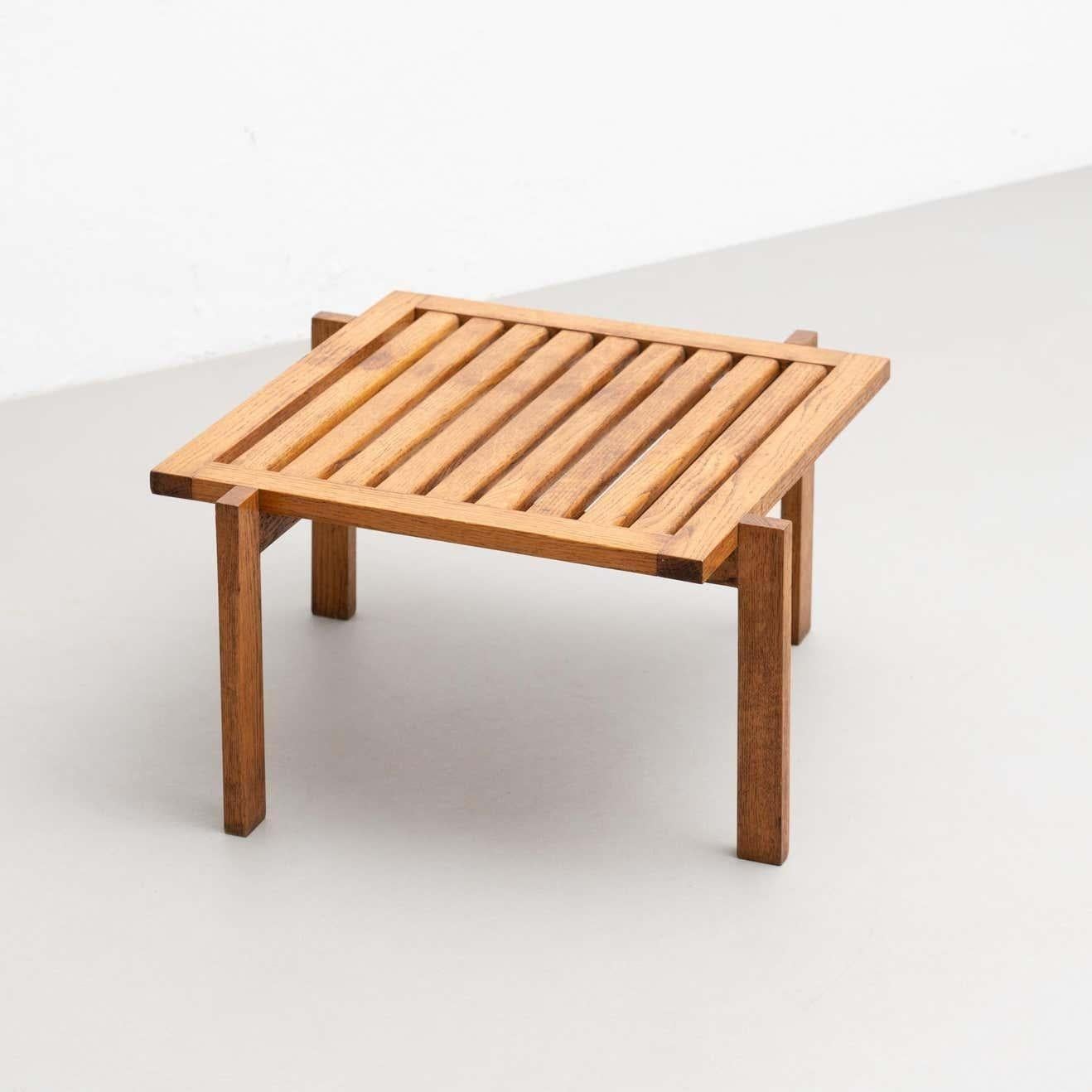Mid-Century Modern Table basse en Oak Wood - France, Circa 1950 en vente