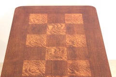 Oak Wood Coffee Table with Veneer Inlay, 1950s