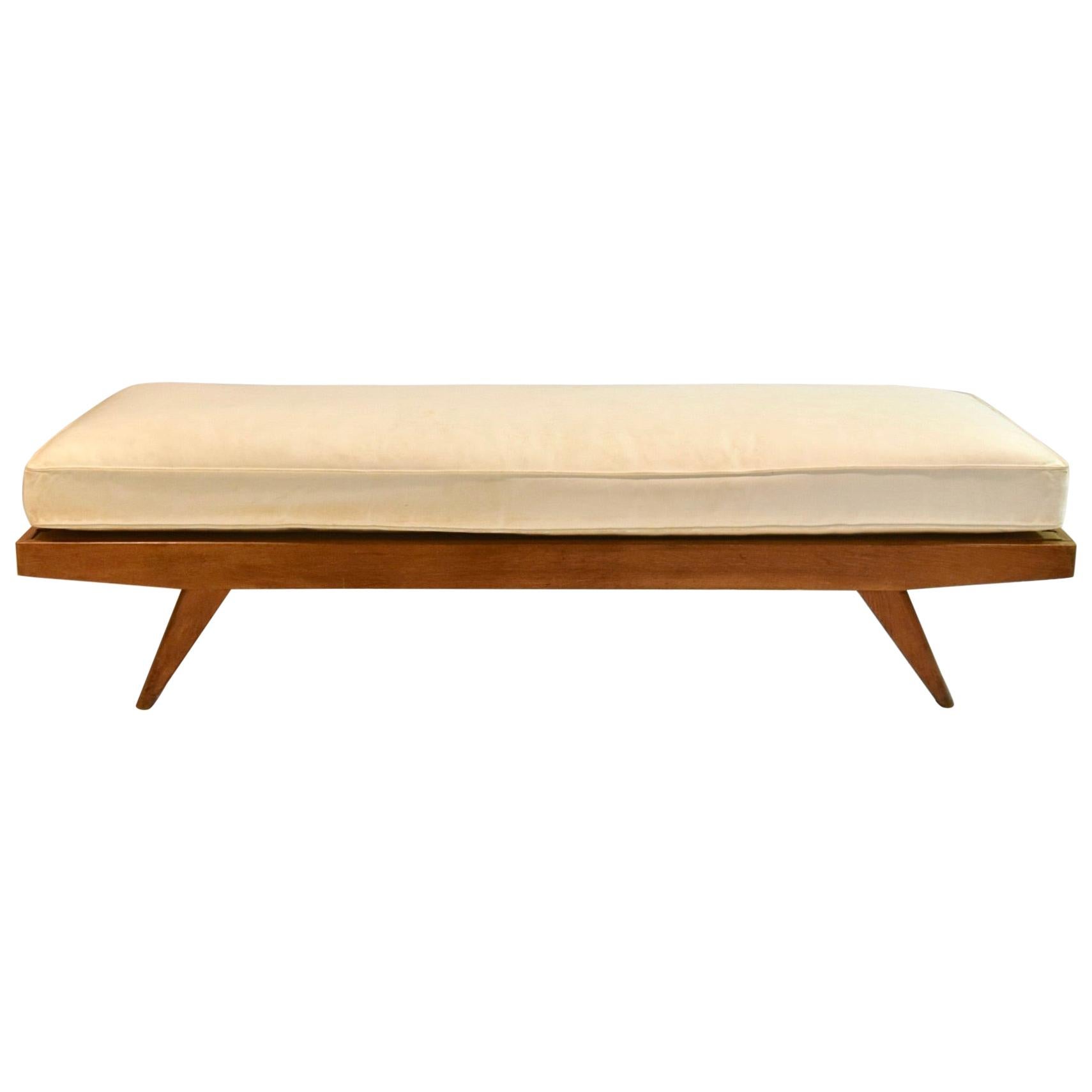 Oak Wood Daybed by Free Span, France, 1950s