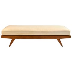 Oak Wood Daybed by Free Span, France, 1950s