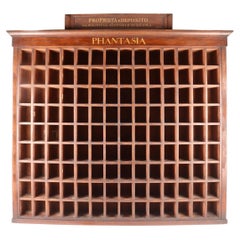 Oak wood library file cabinet, Milan, Italy, 1903.