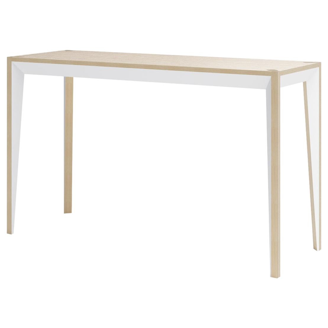Oak Wood MiMi Console Table White by Miduny, Made in Italy