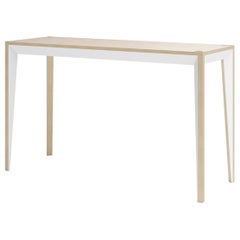 Oak Wood MiMi Console Table White by Miduny, Made in Italy