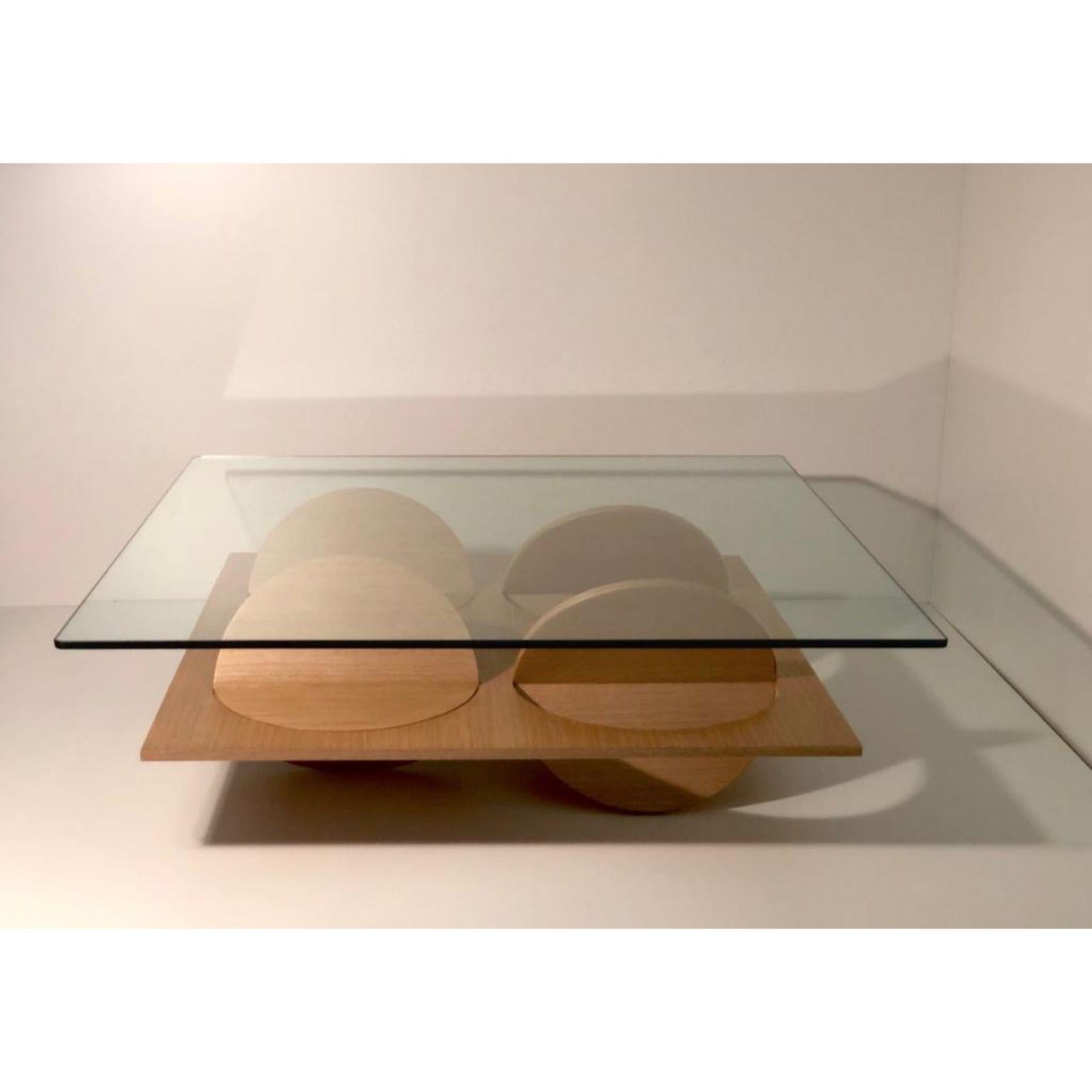 Modern Oak Wood Moonsky Coffee Table by Ana Volante Studio