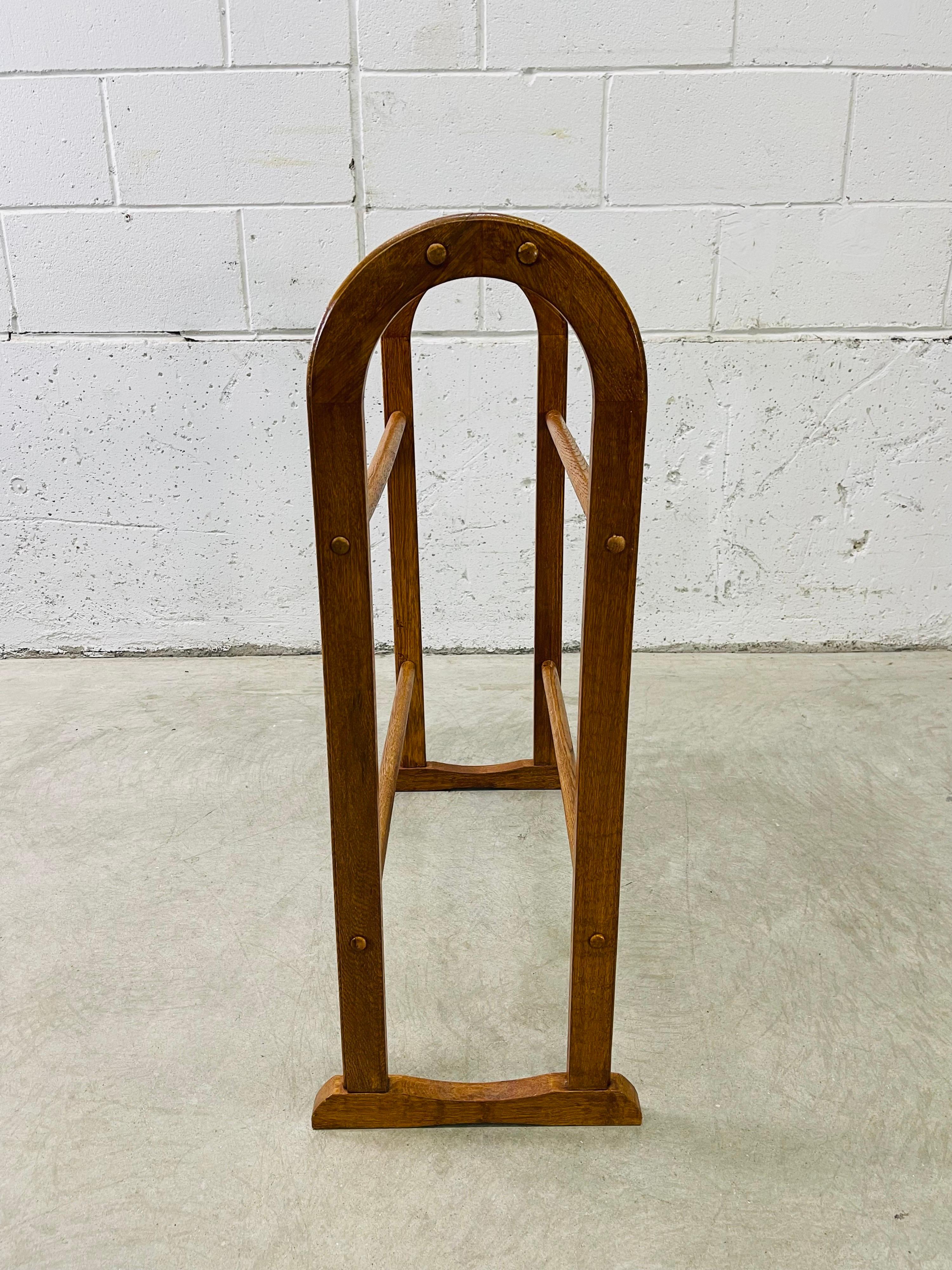 Rustique Porte-couettes en bois de chêne