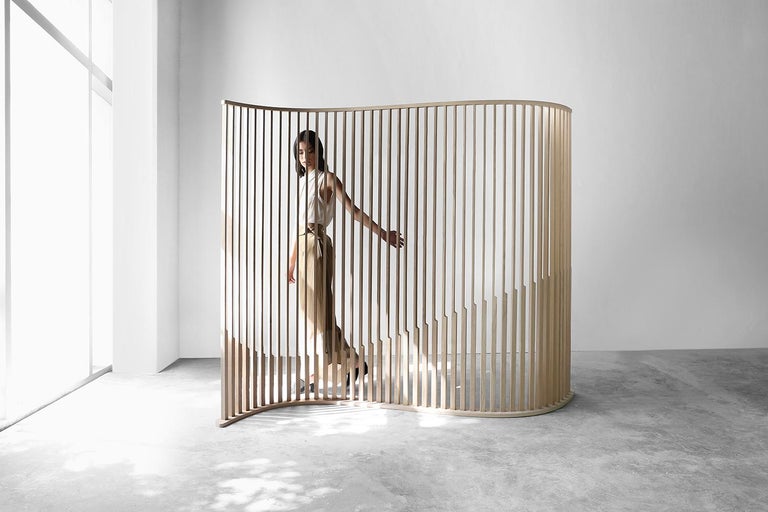 Laws of Motion Room Divider in Oak Wood, Space Divider Screen by Joel Escalona

Laws of Motion is a furniture collection that through a series of different typologies explores concepts like force, gravity and movement. Each of these functional
