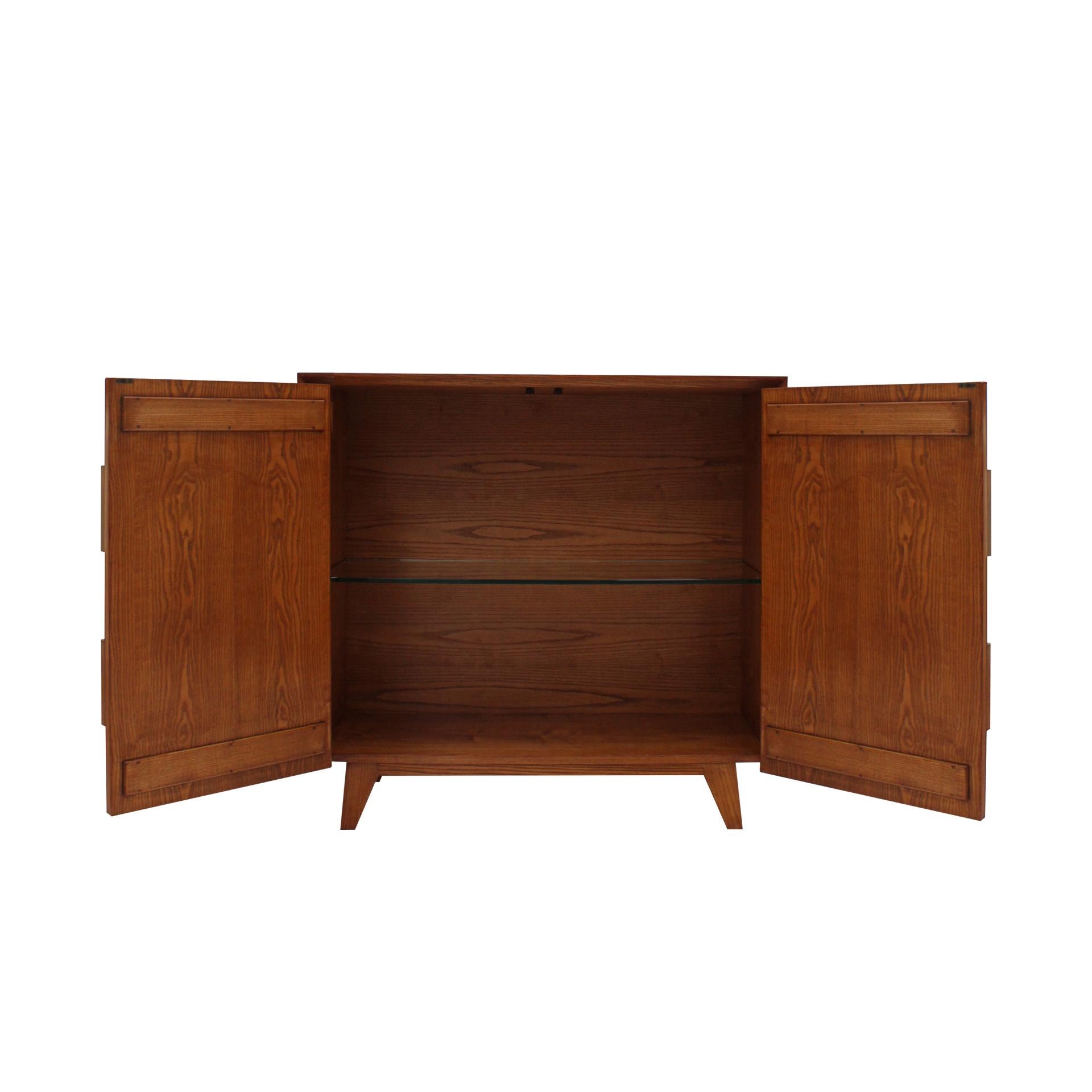 Oak wood sideboard designed by L.A Studio, Italian Bar (Moderne der Mitte des Jahrhunderts) im Angebot