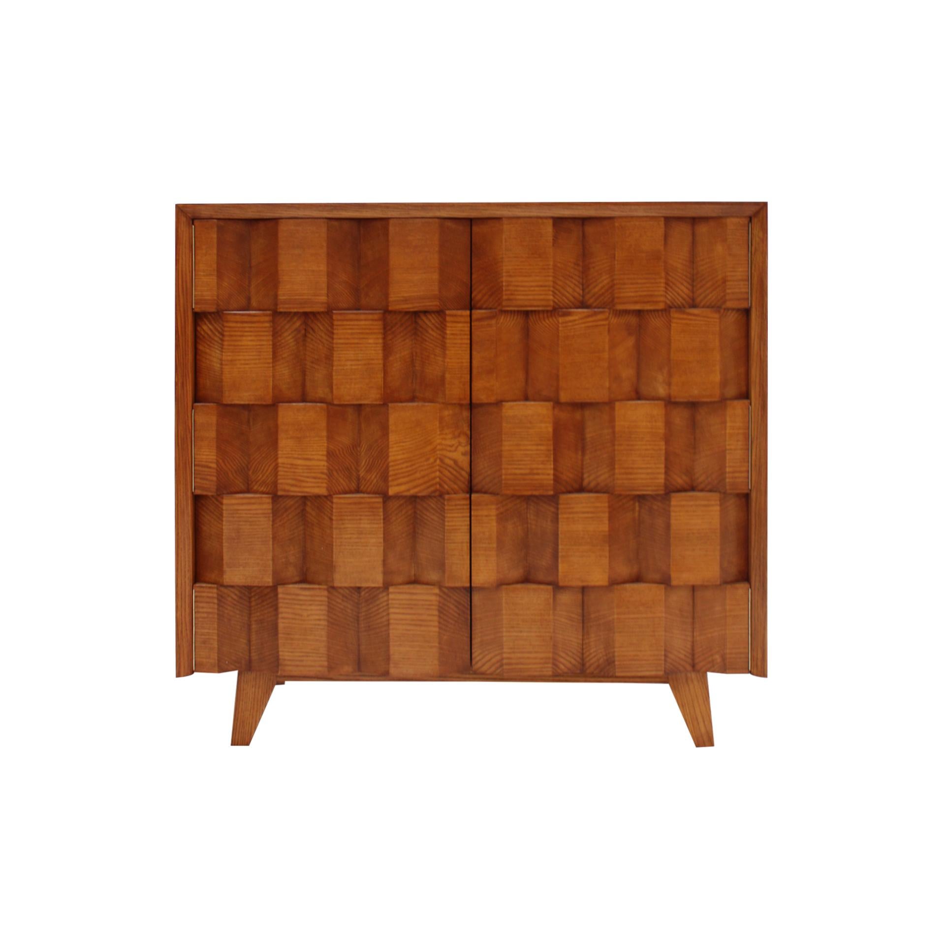 Oak wood sideboard designed by L.A Studio, Italian Bar im Zustand „Gut“ im Angebot in Madrid, ES