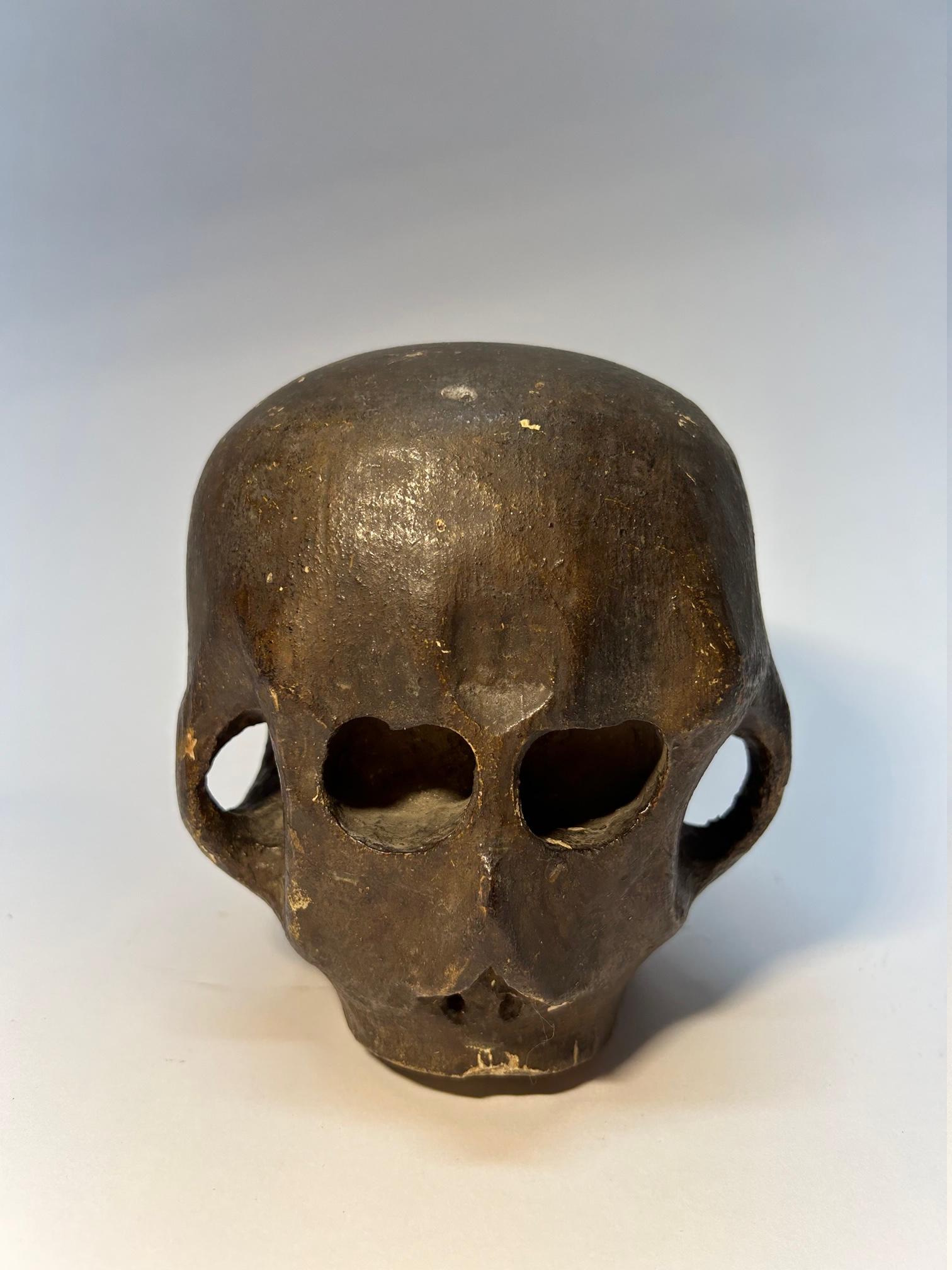 18th Century polychromed skull