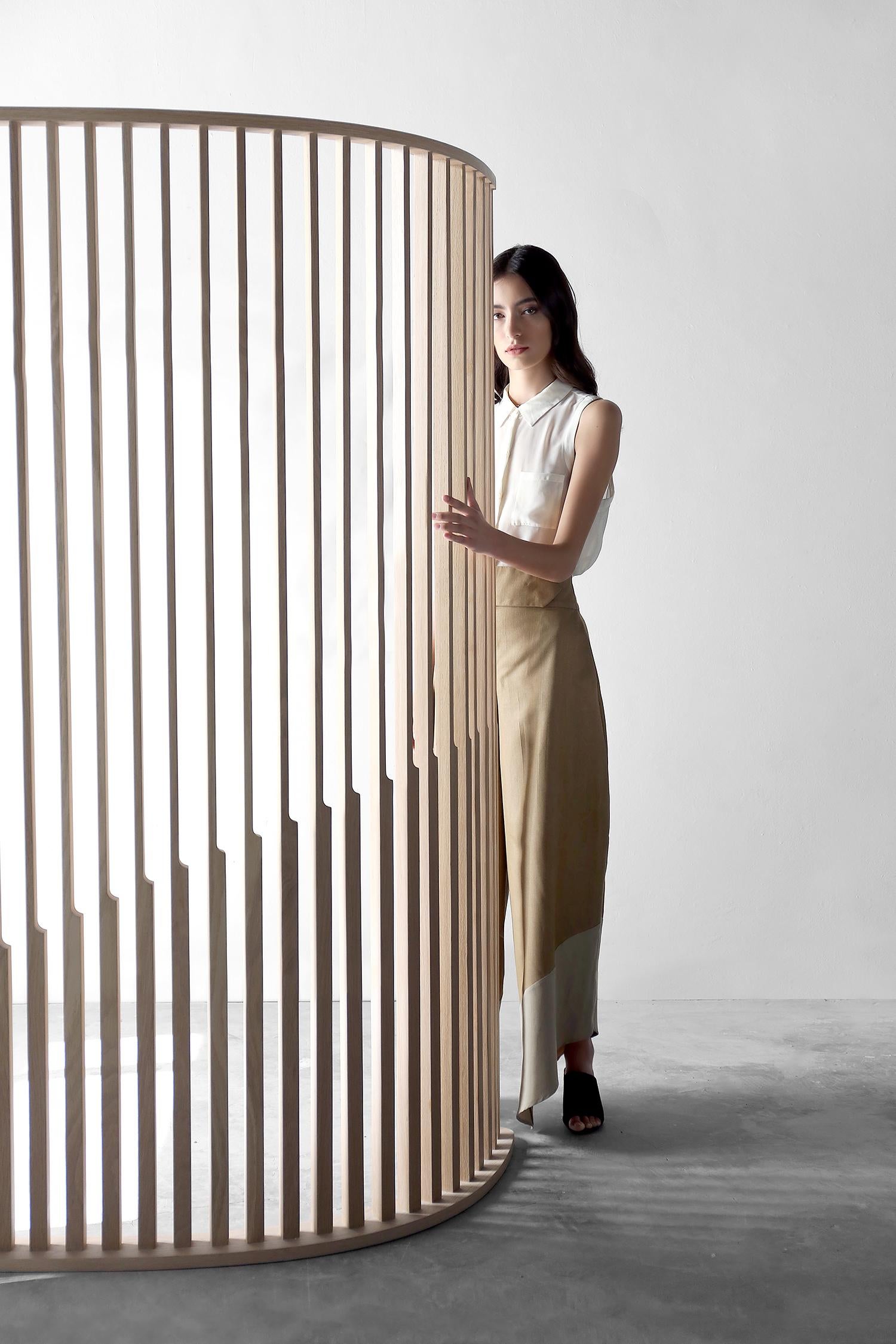 Laws of Motion Small Room Divider in Oak Wood, Screen by Joel Escalona

Laws of Motion is a furniture collection that through a series of different typologies explores concepts like force, gravity and movement. Each of these functional sculptures
