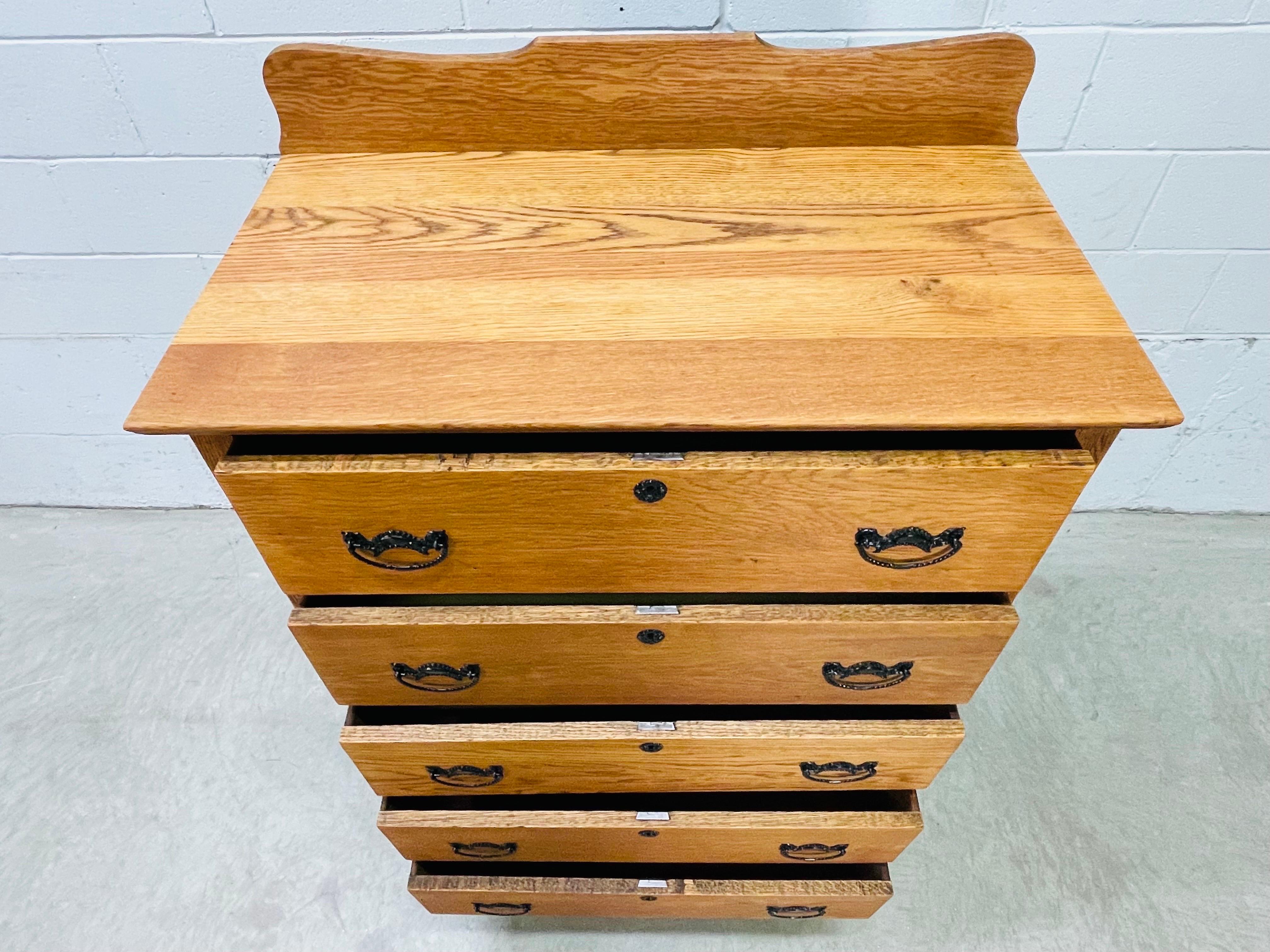 Oak Wood Tall Dresser Description For Sale at 1stDibs light wood tall