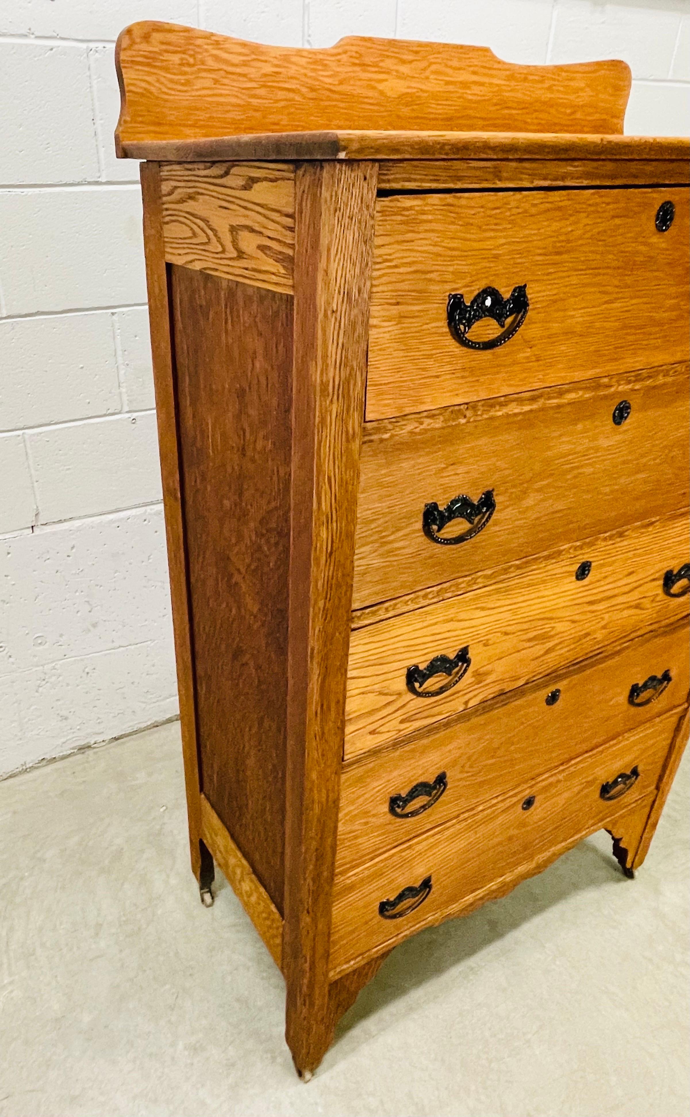 Oak Wood Tall Dresser Description For Sale at 1stDibs light wood tall