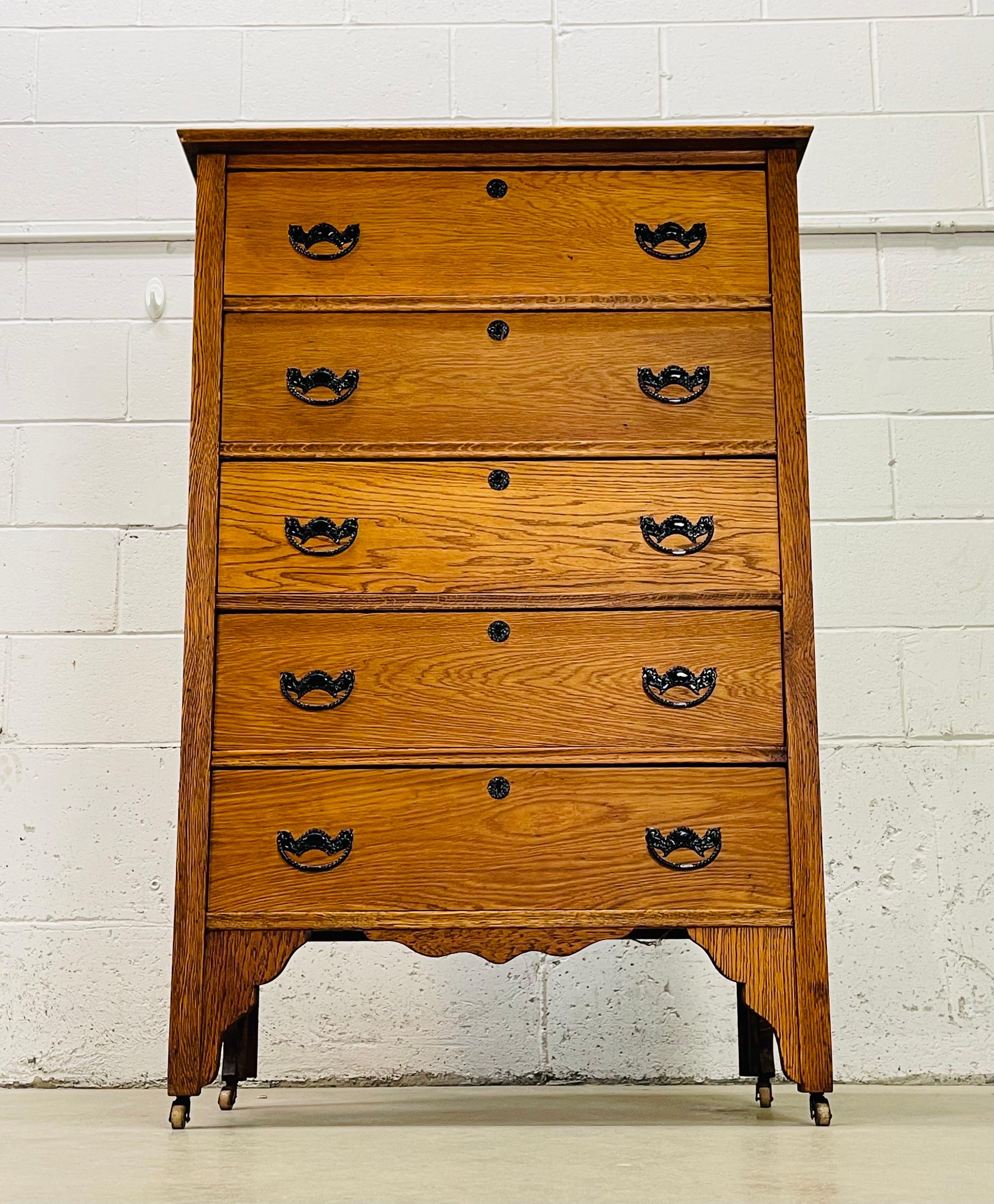 Oak Wood Tall Dresser Description For Sale at 1stDibs light wood tall