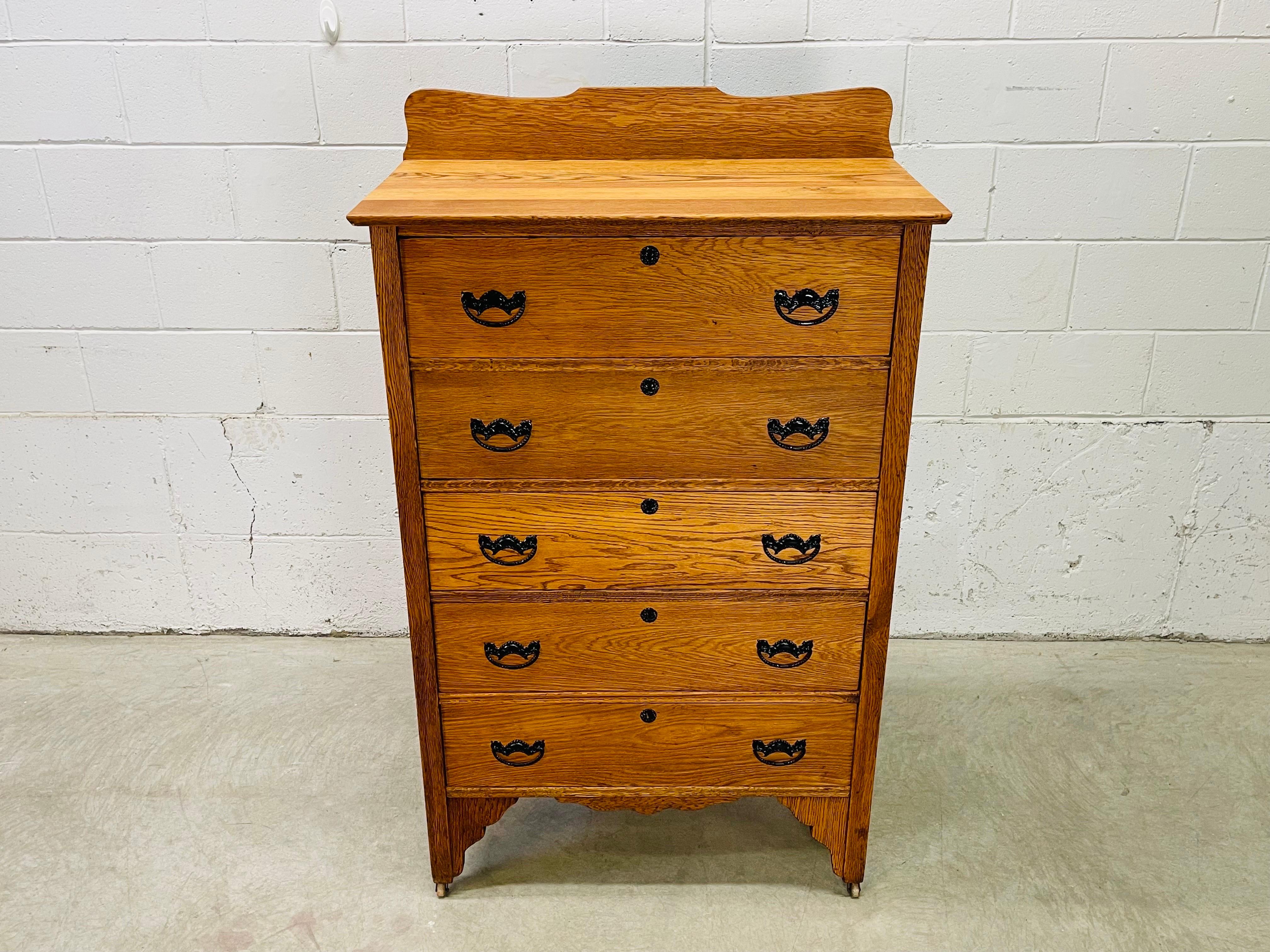 Oak Wood Tall Dresser Description For Sale at 1stDibs light wood tall