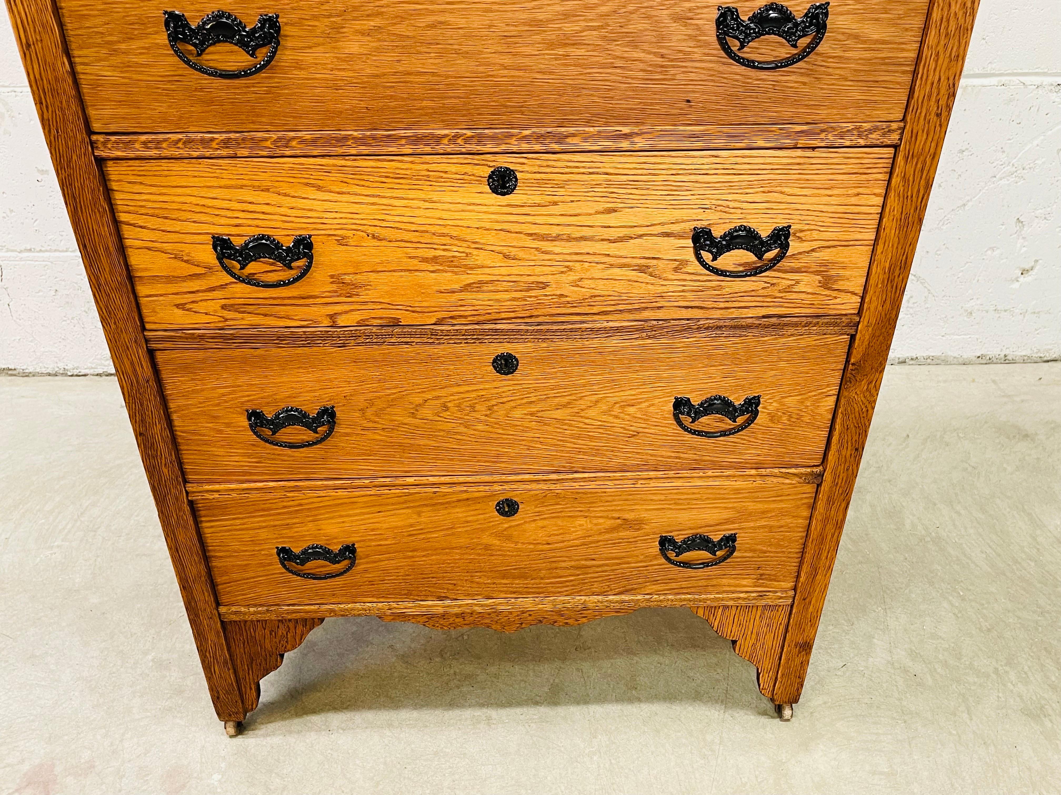 Oak Wood Tall Dresser Description For Sale at 1stDibs light wood tall