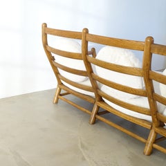 Oak wood Three seater sofa, Europe 1960s