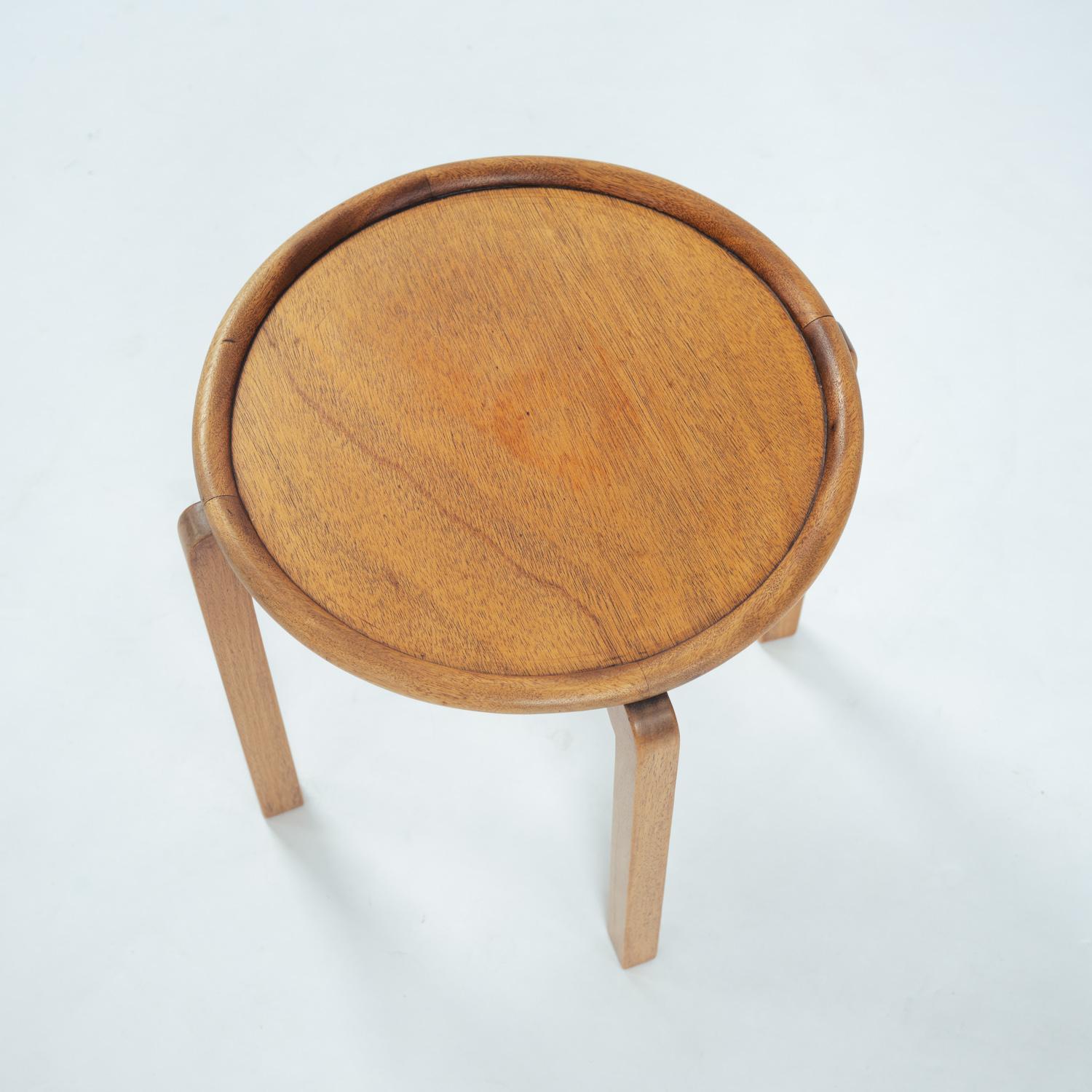 Oak wooden round Art Deco Nesting tables Amsterdam School, 1920, The Netherlands For Sale 10
