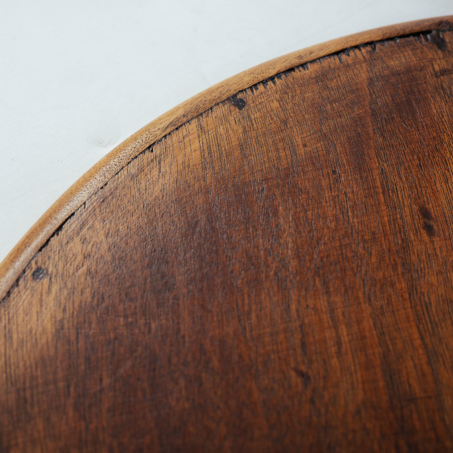 Oak wooden round Art Deco Nesting tables Amsterdam School, 1920, The Netherlands For Sale 12