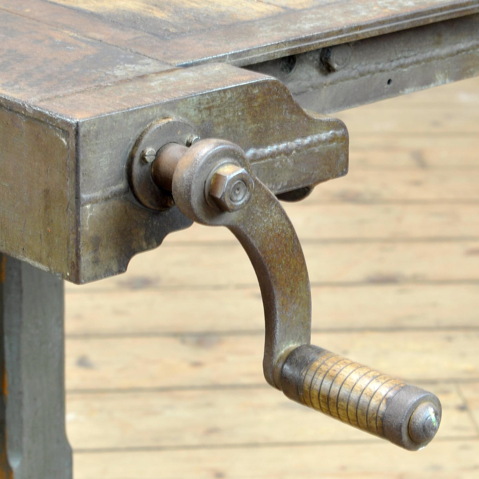 Early 20th Century Oak Workbench, circa 1920