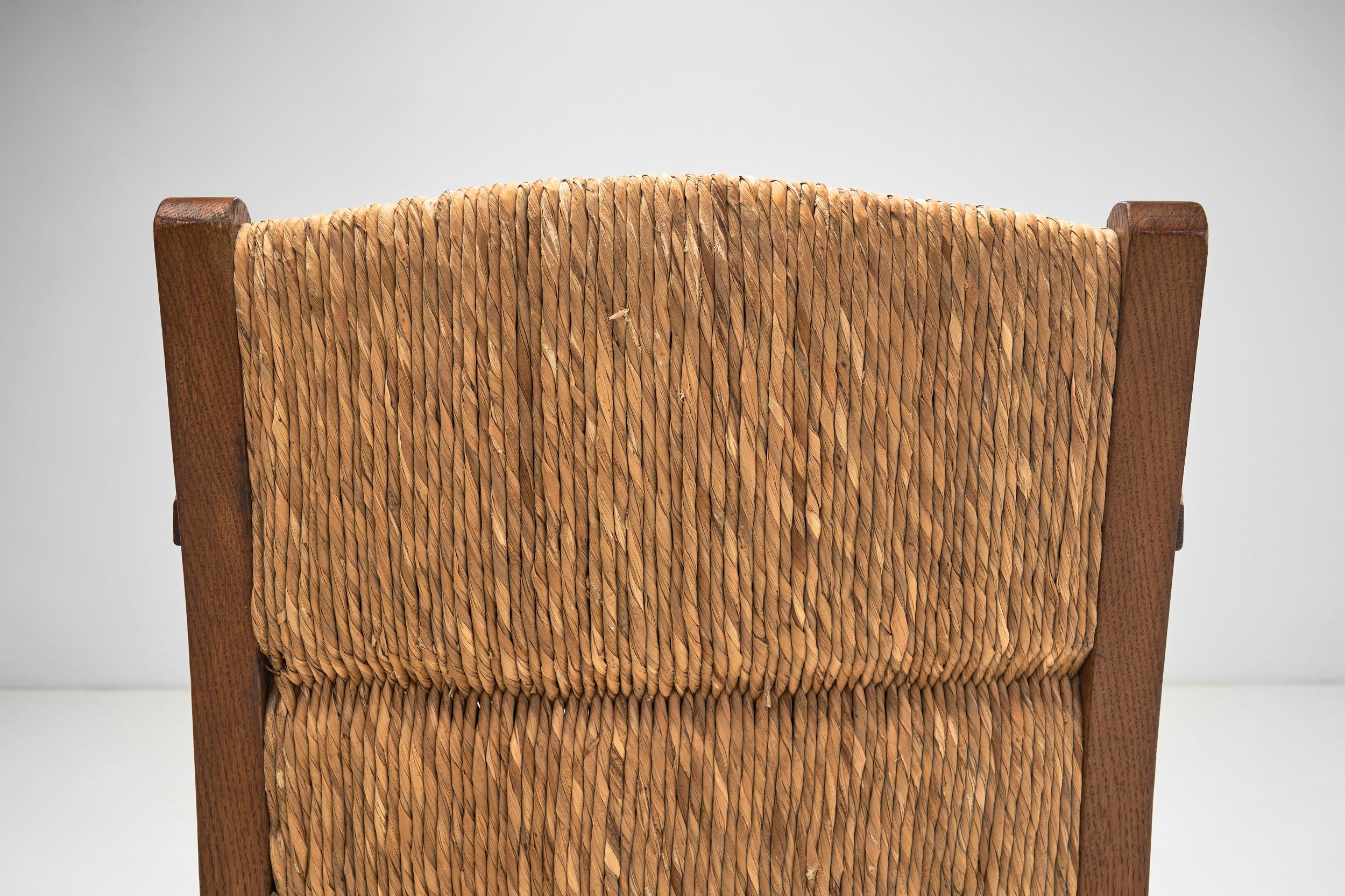 Worpsweder-Sessel aus Eichenholz von Willi Ohler für Erich Schultz, Deutschland 1920er Jahre im Zustand „Gut“ im Angebot in Utrecht, NL