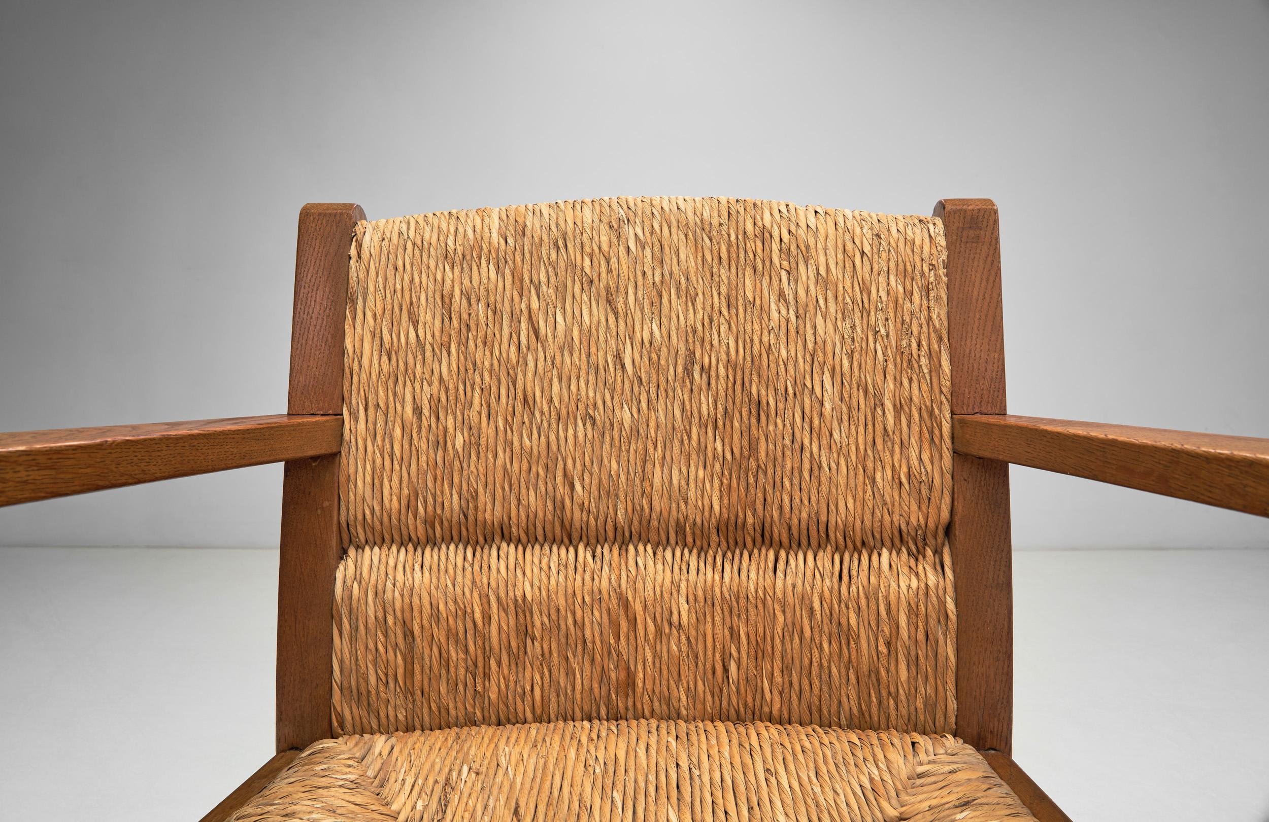 Oak Worpsweder Armchair by Willi Ohler for Erich Schultz, Germany 1920s 2