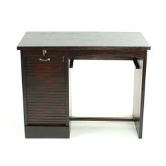 Oak Writing Desk with Roll Cabinet, circa 1930s