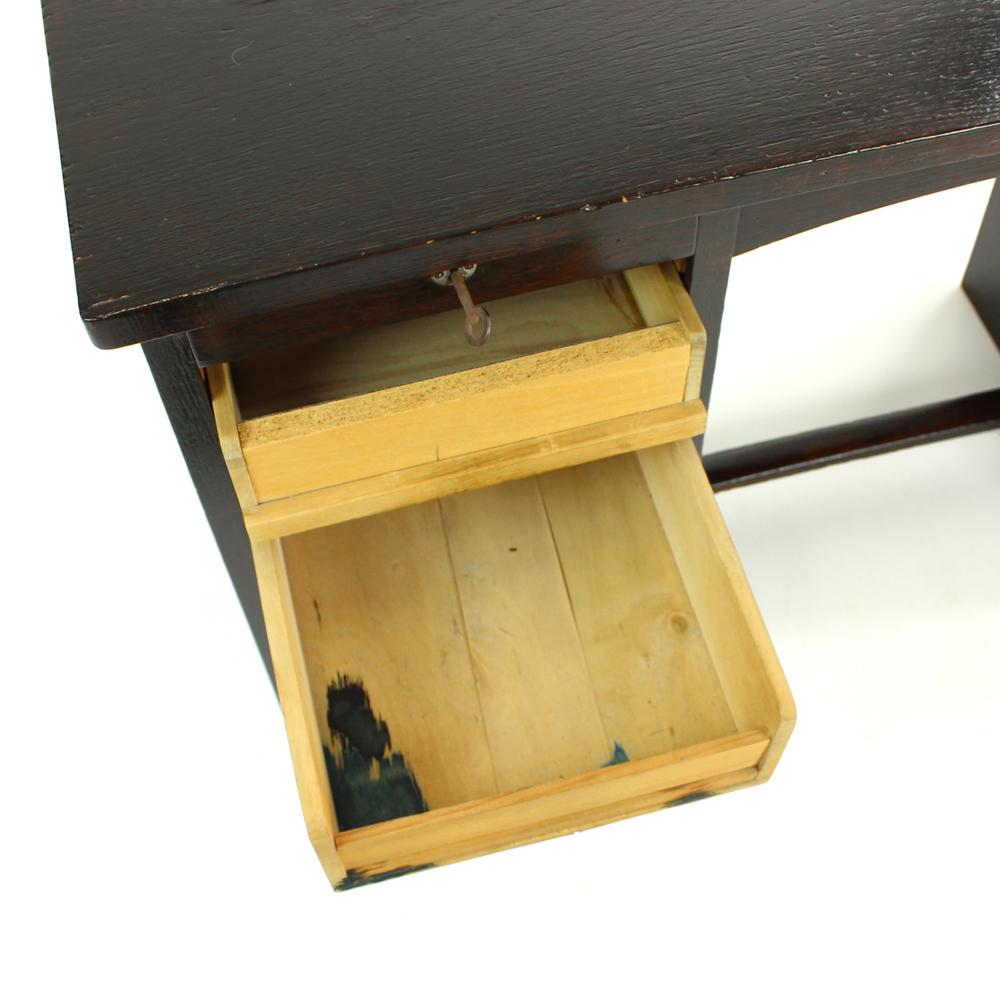 Bauhaus Oak Writing Desk with Roll Cabinet, circa 1930s For Sale