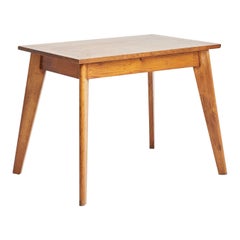 Retro Oak Writting Table in the Manner of Jean Prouvé