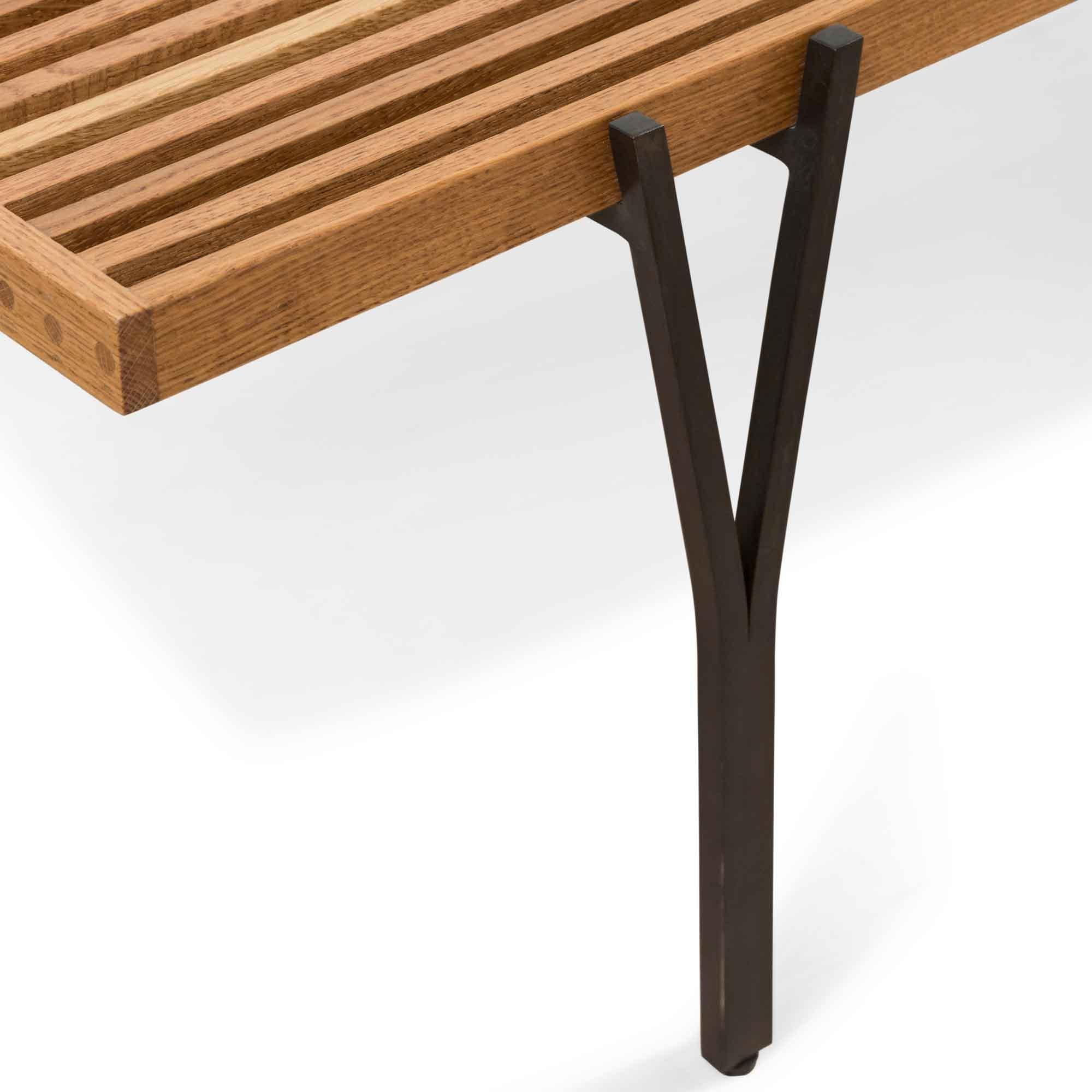 Mid-Century Modern Oak Y-Leg Coffee Table by Lawson-Fenning For Sale