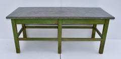 Oak Zinc-Topped Work Table