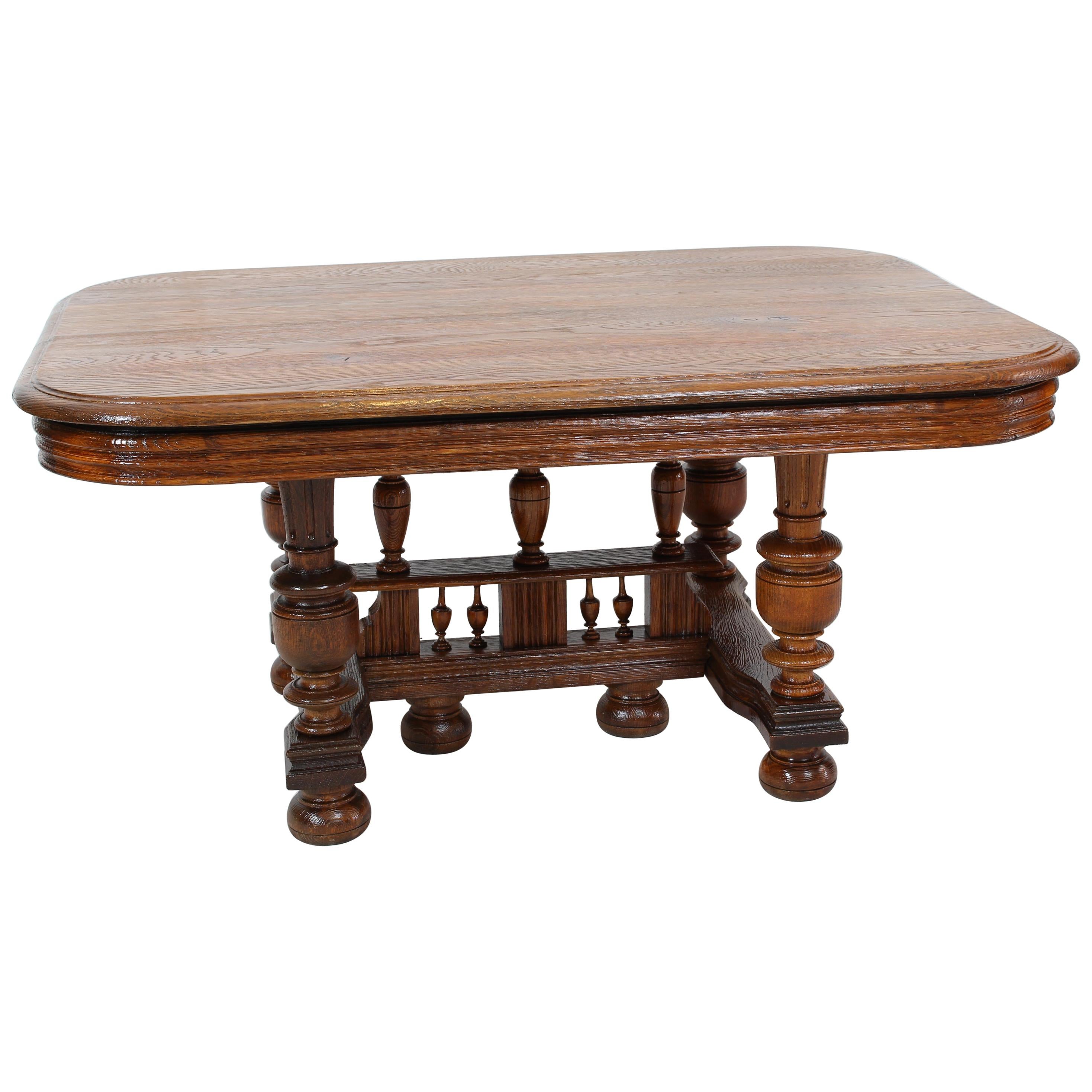 Oakwood Henry Deux Couch Table from France, circa 1880 For Sale