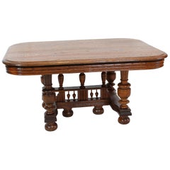 Henry Deux Couch Table en bois de chêne de France, vers 1880