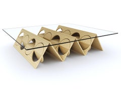 Oakwood Inverted Pyramid Coffee Table by Ana Volante Studio