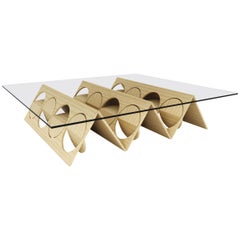 Oakwood Inverted Pyramid Coffee Table by Ana Volante Studio
