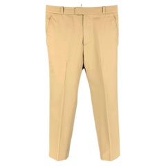 OAMC Size 30 Khaki Cotton High Rise Straight Trousers